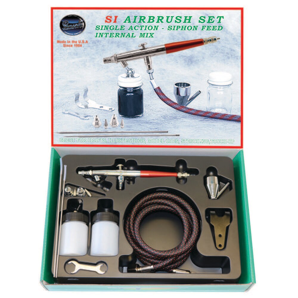 Paasche SI-SET Single Action Internal Airbrush Mix Set with All Three Heads